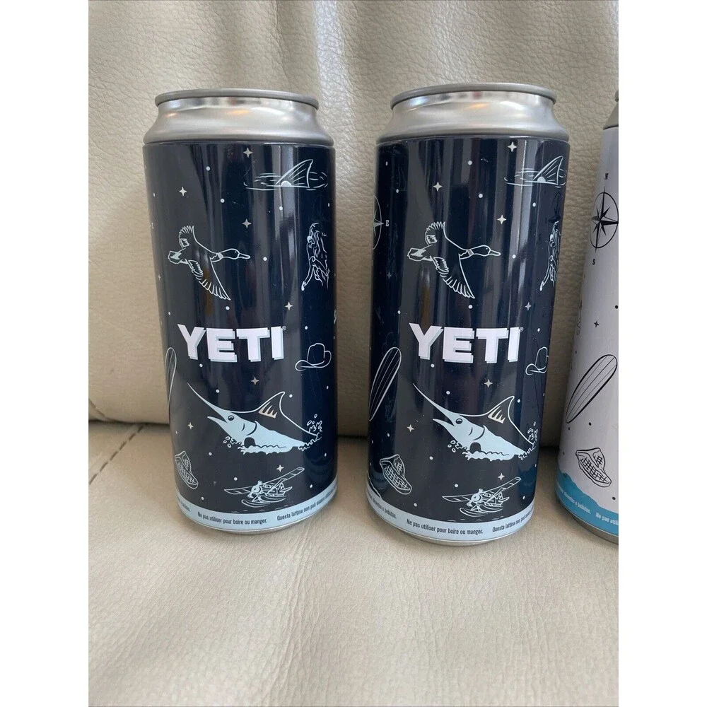Yeti Limited Edition Cans Stash Storage container Can Lot Of 8 With Stickers